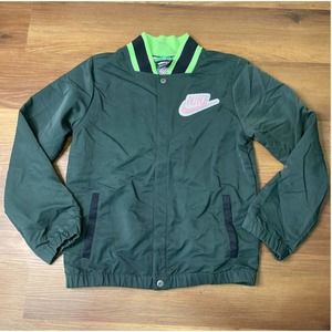 Nike Sportswear Bomber Jacket Green Floral Reversible